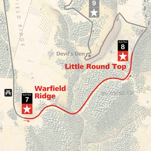 Map from the Gettysburg Story Auto Tour
